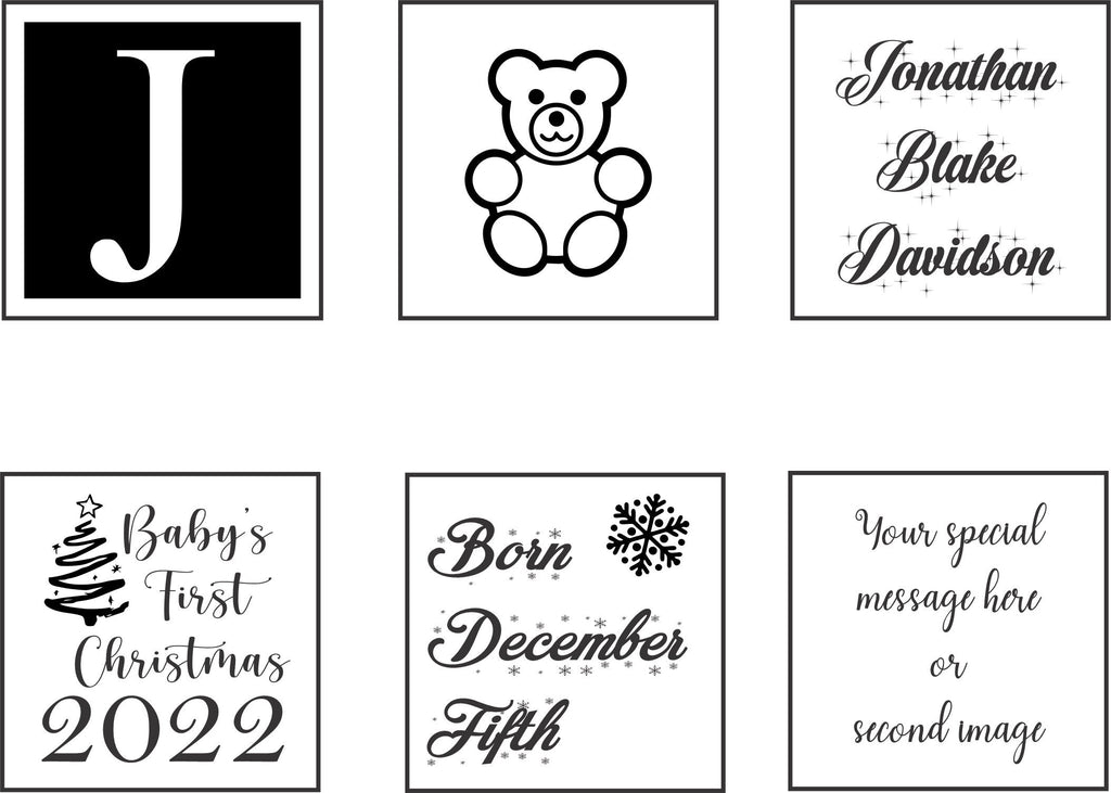 Cherish Baby's First Christmas with a Timeless Keepsake customizable wooden baby block