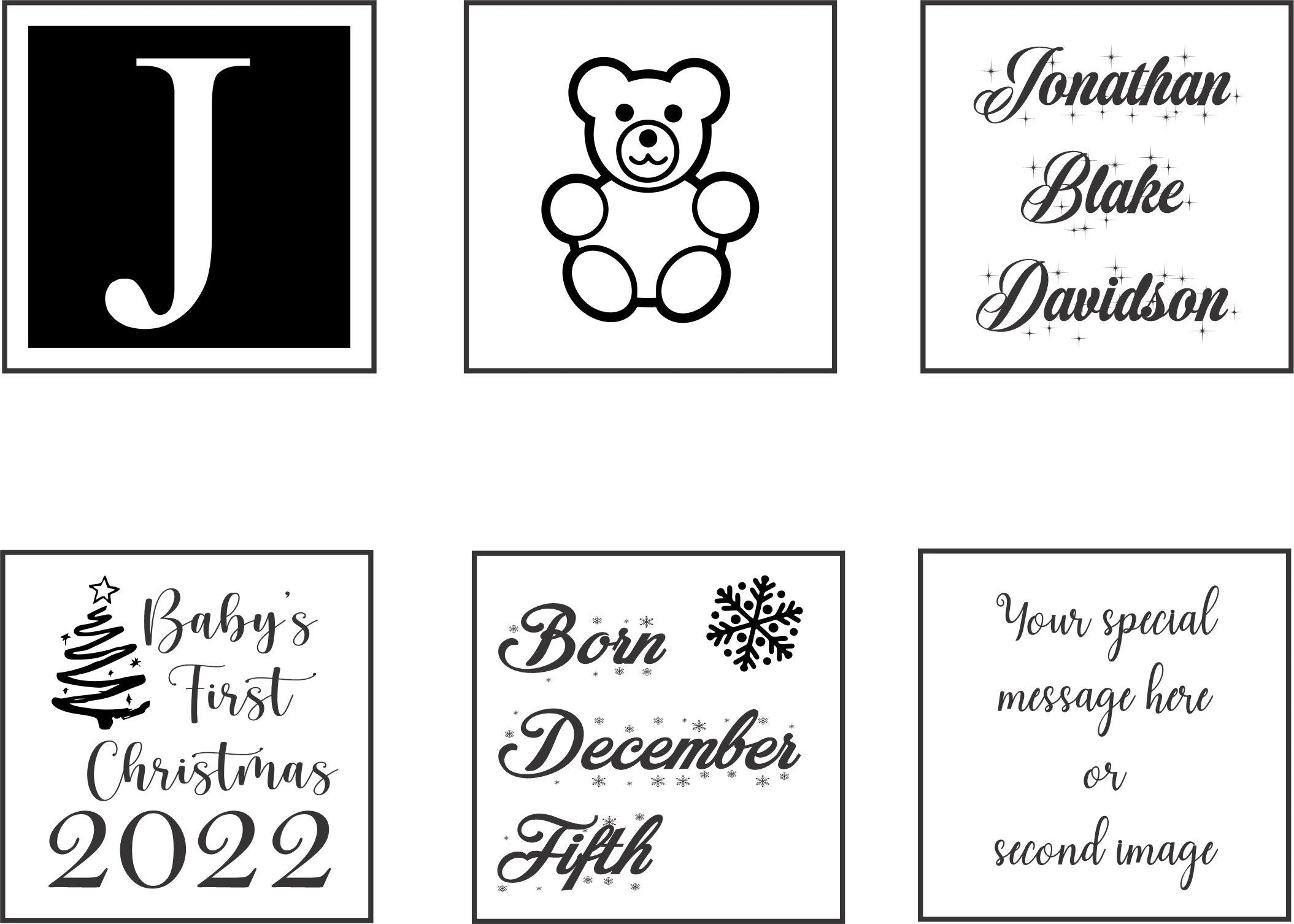 Cherish Baby's First Christmas with a Timeless Keepsake customizable wooden baby block