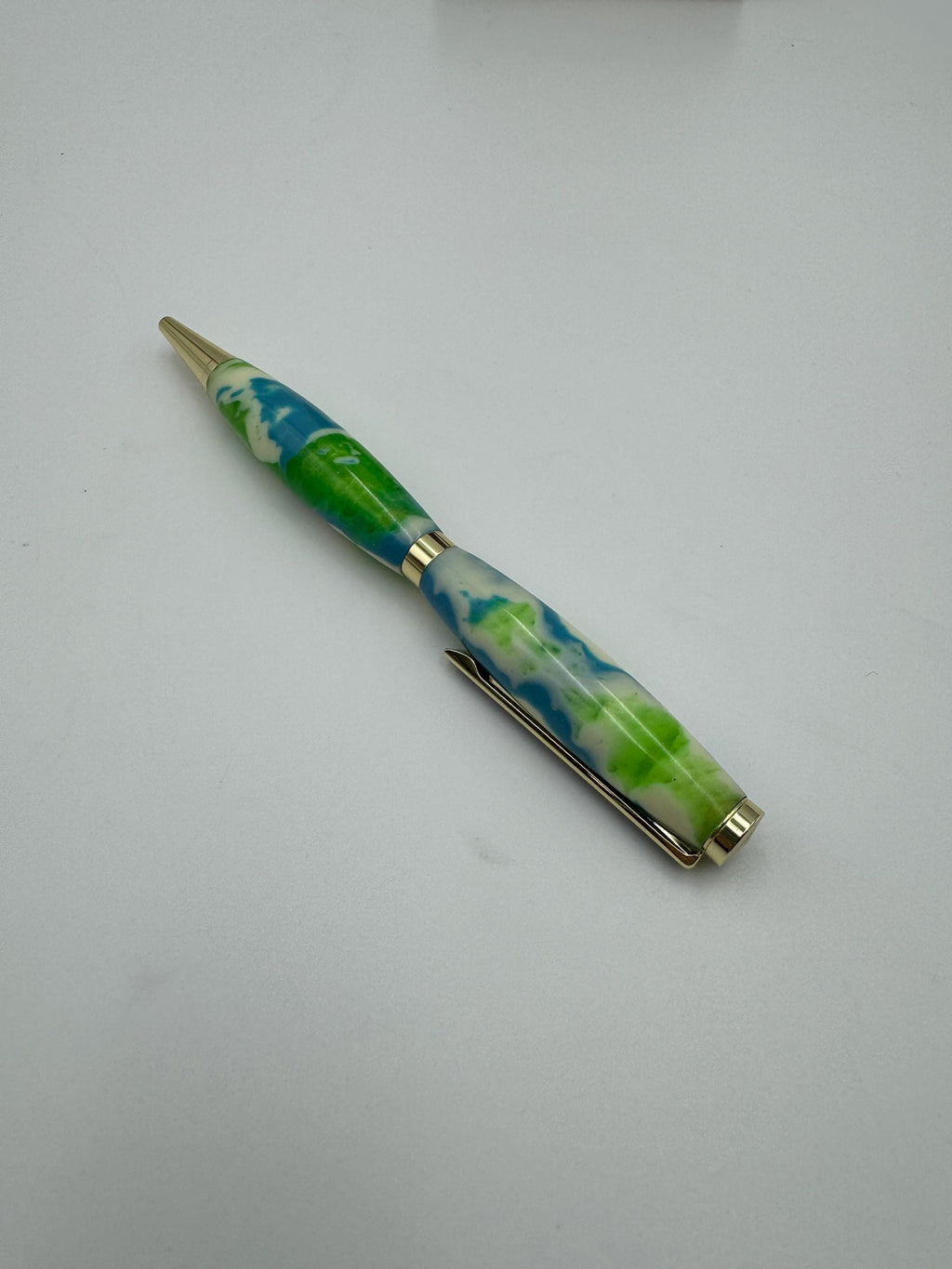 Hand-turned acrylic twist pen- "Earth"