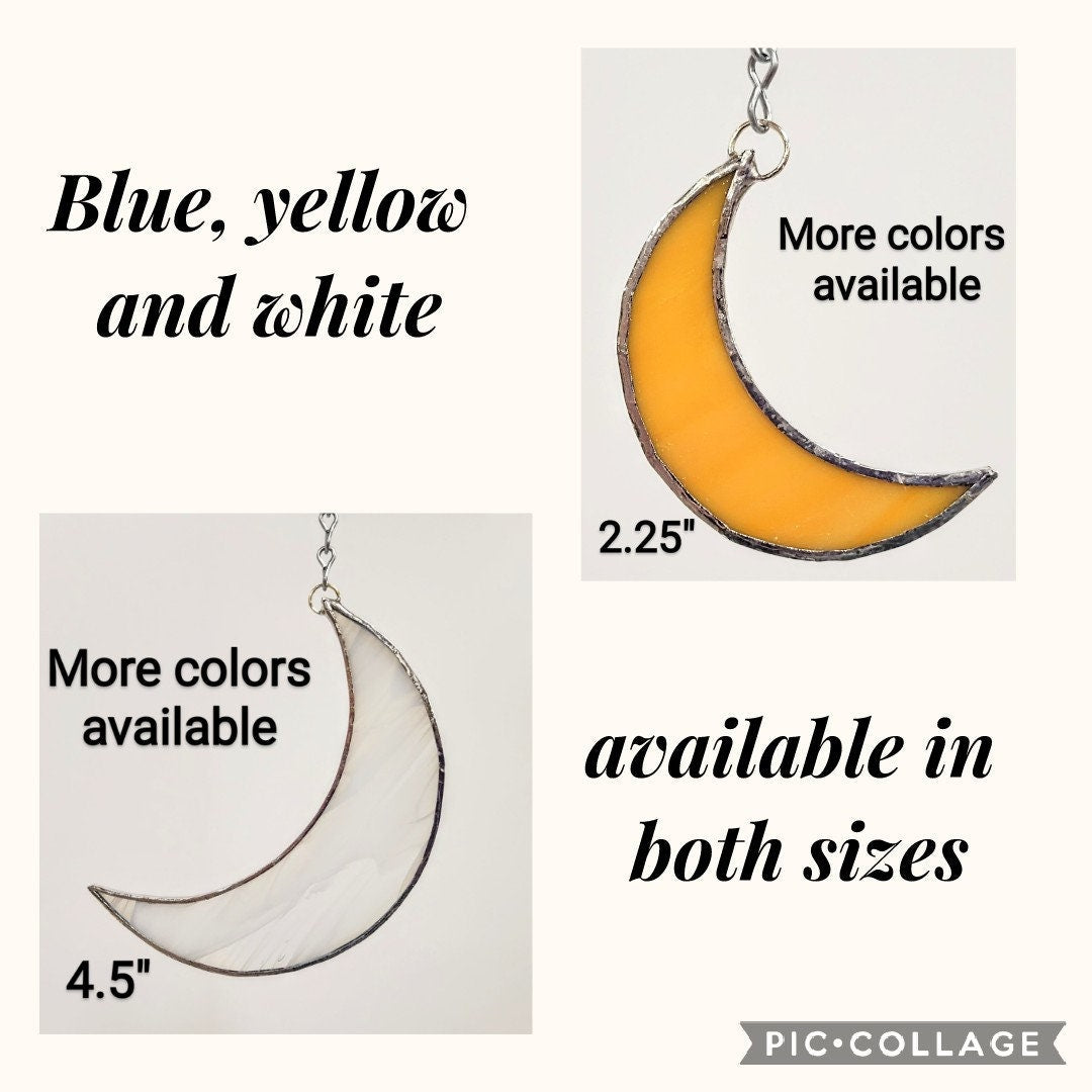 Stained Glass Crescent Moon