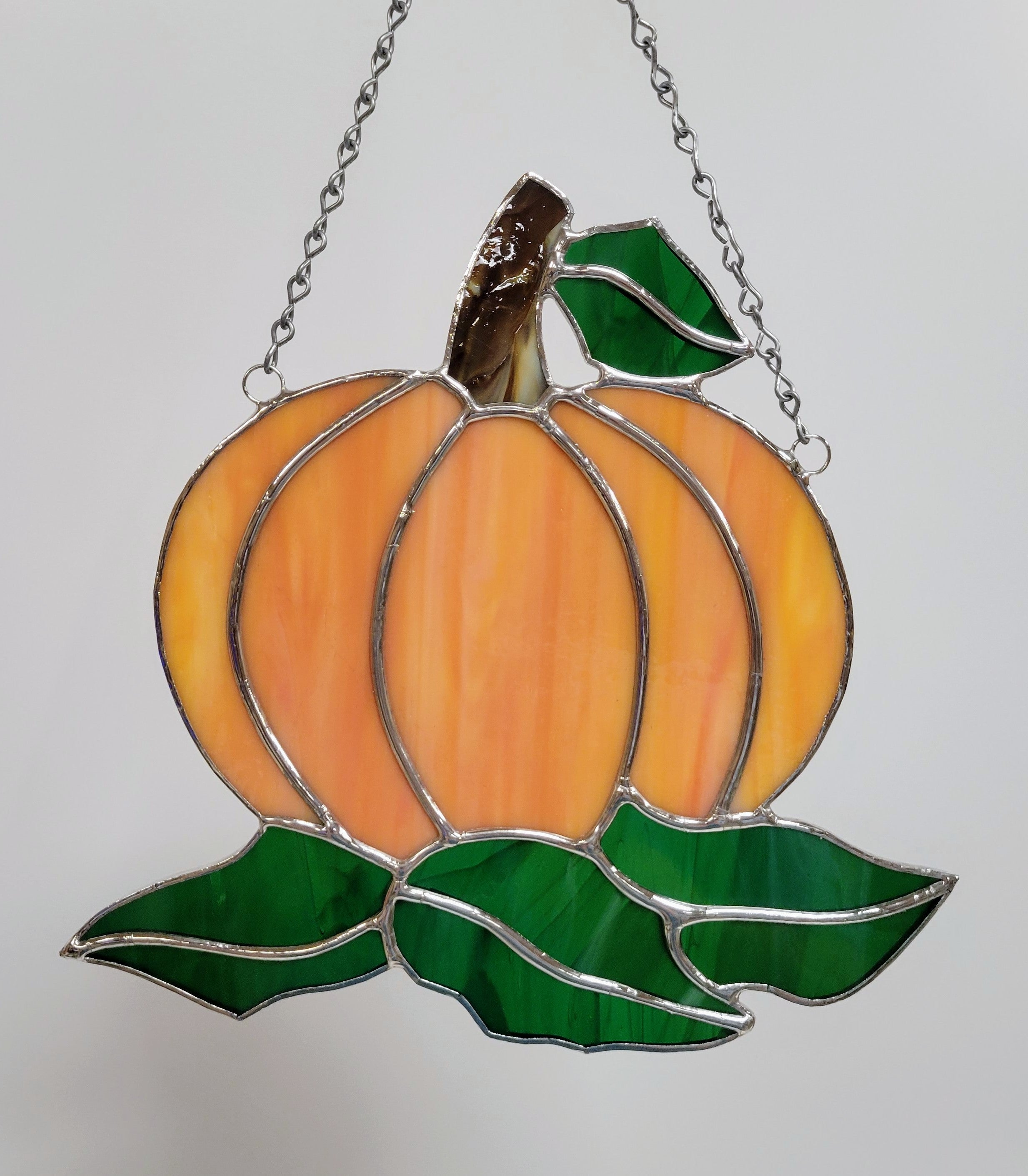 Large Stained Glass Pumpkin sun catcher