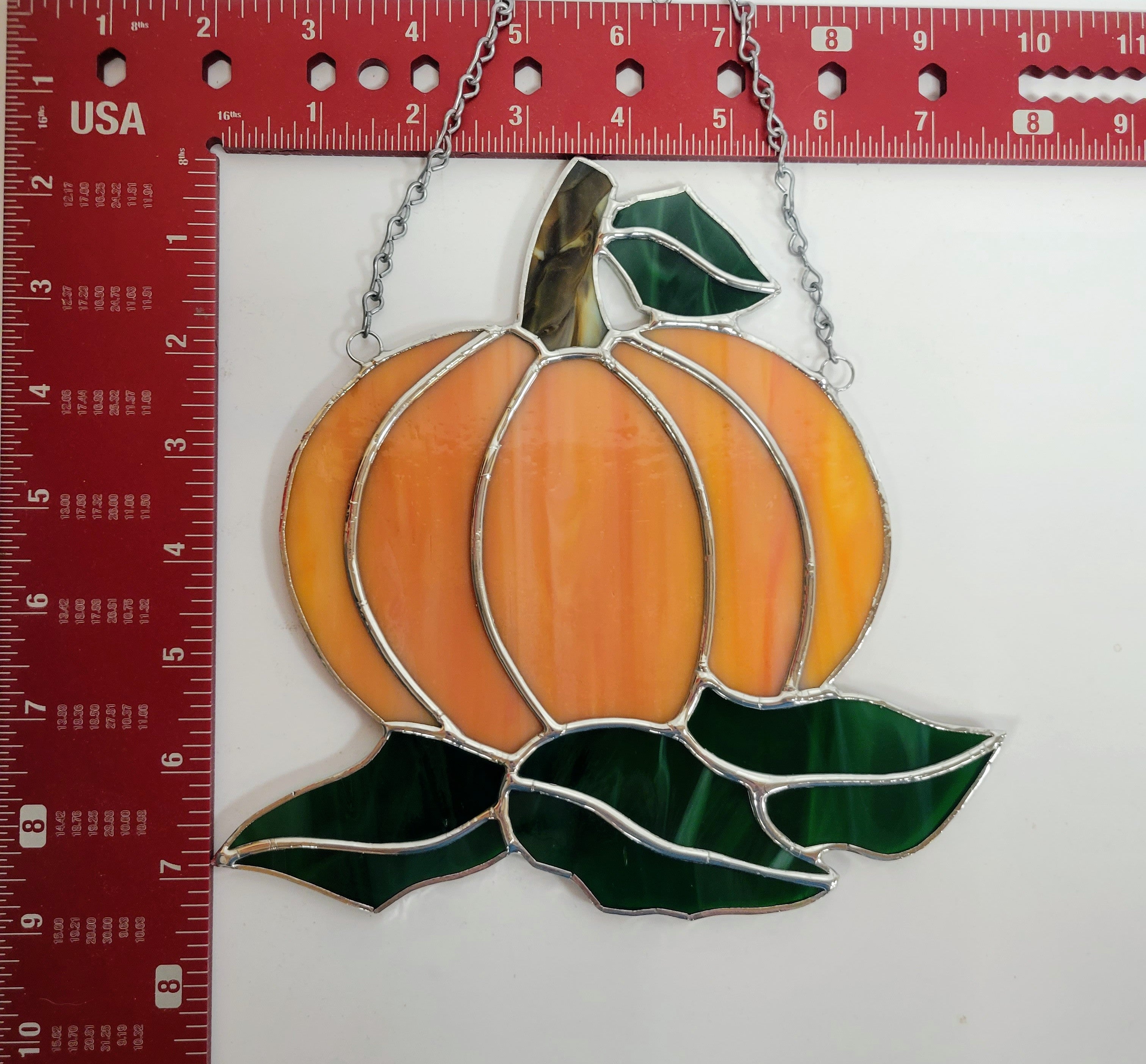 Large Stained Glass Pumpkin sun catcher