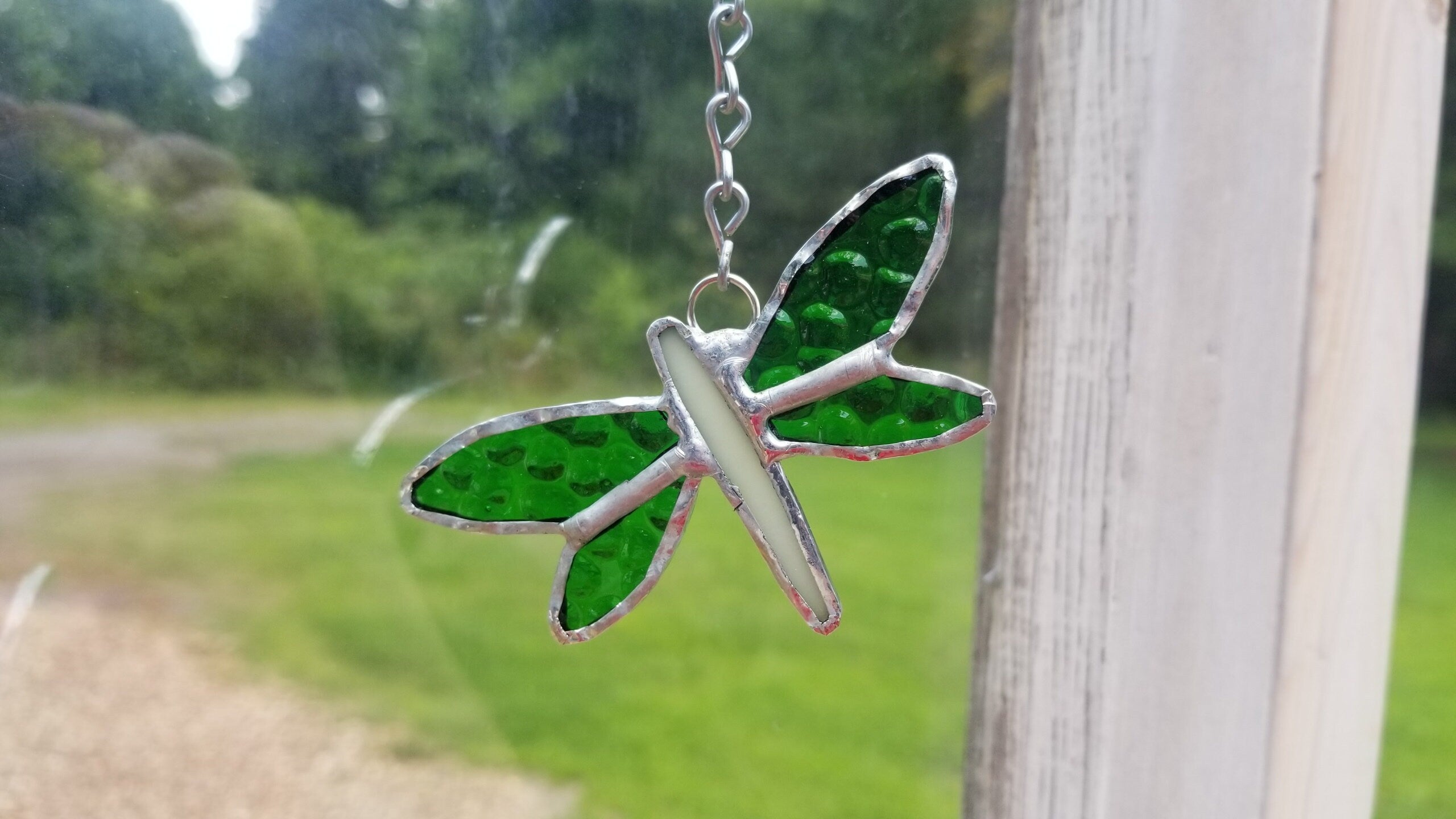 Whimsical Elegance in Miniature: Small Stained Glass Dragonfly - Choose Your Favorite Color