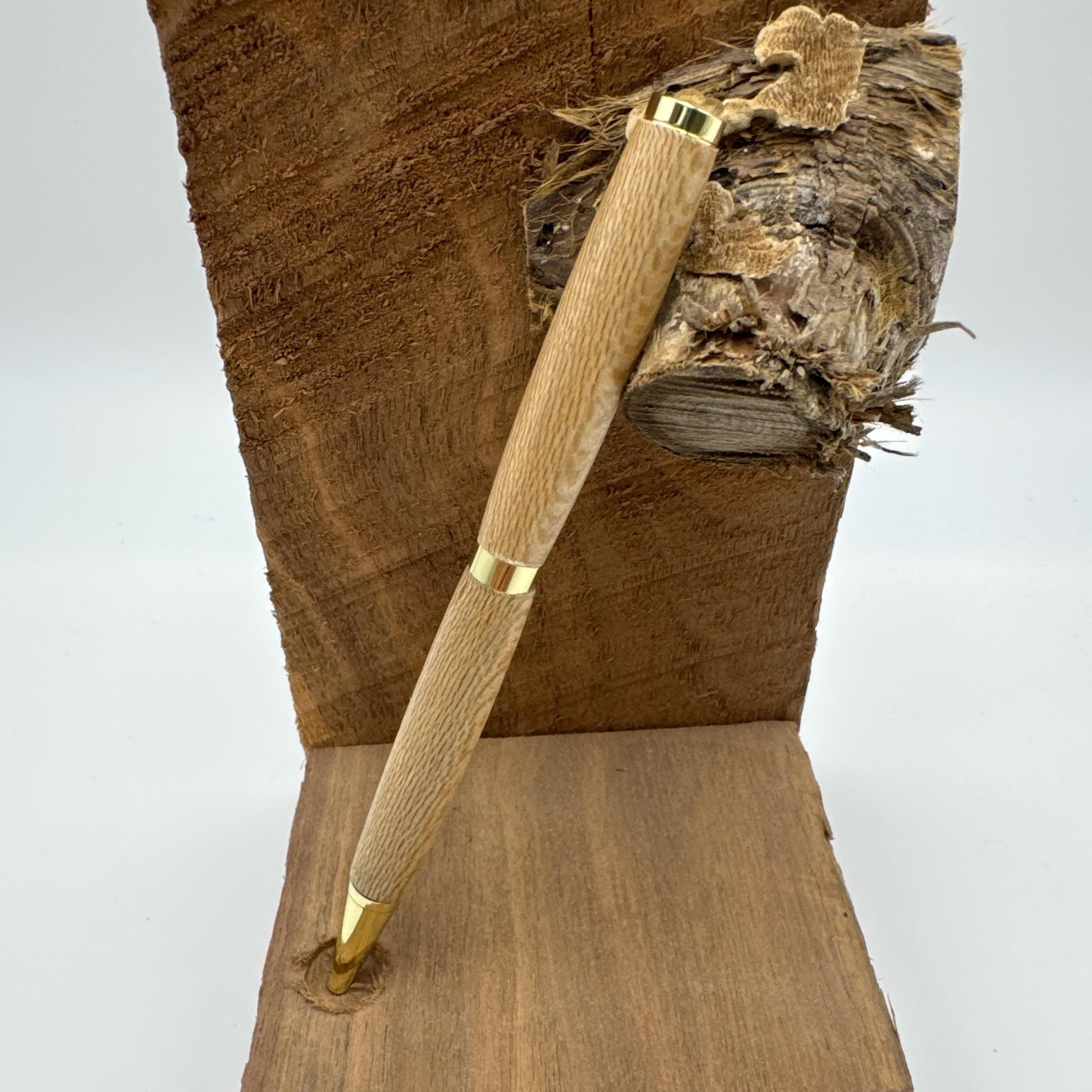 Hand-turned wooden twist pen- Ash