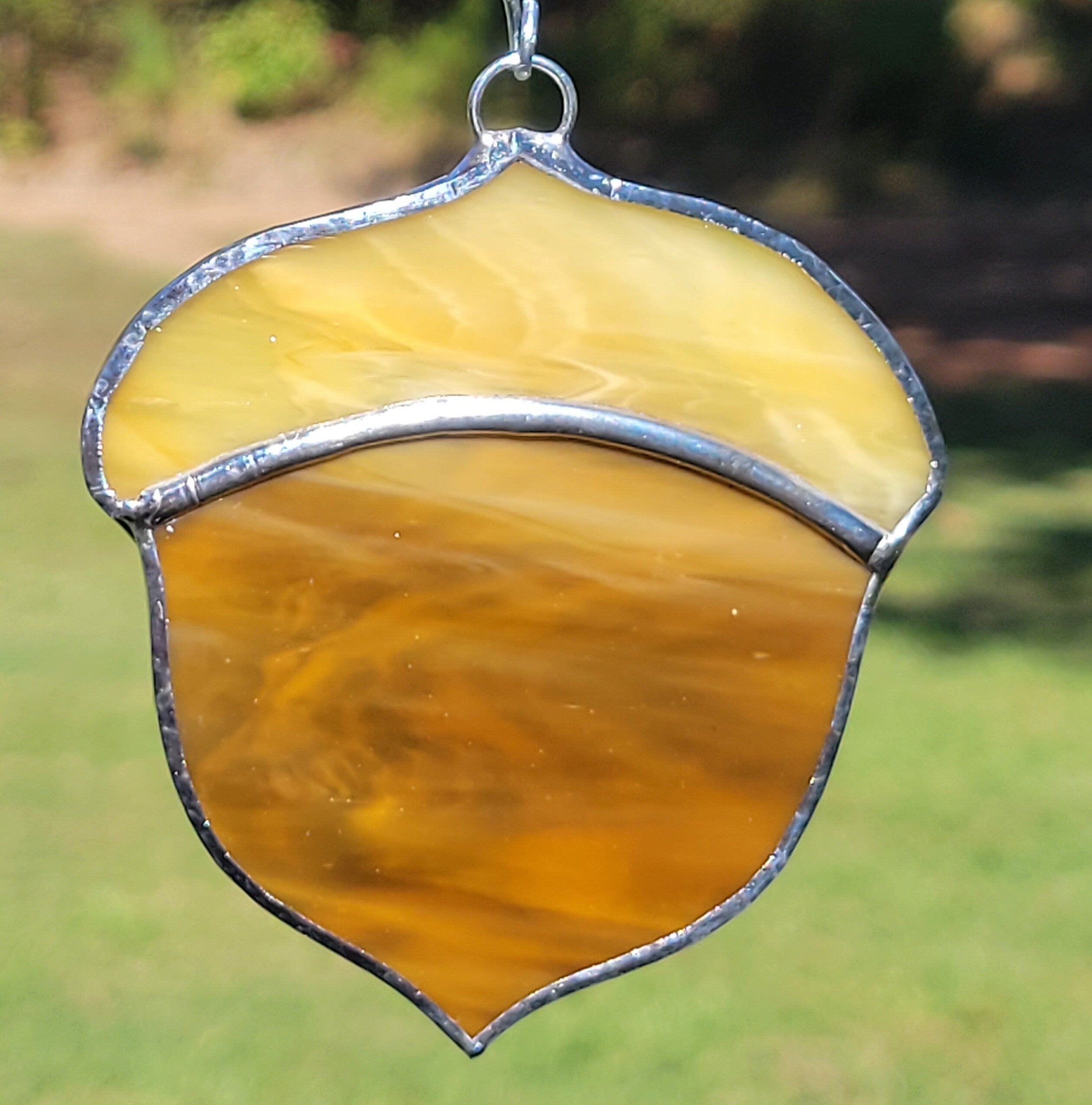 Stained Glass Acorn sun catcher - various colors