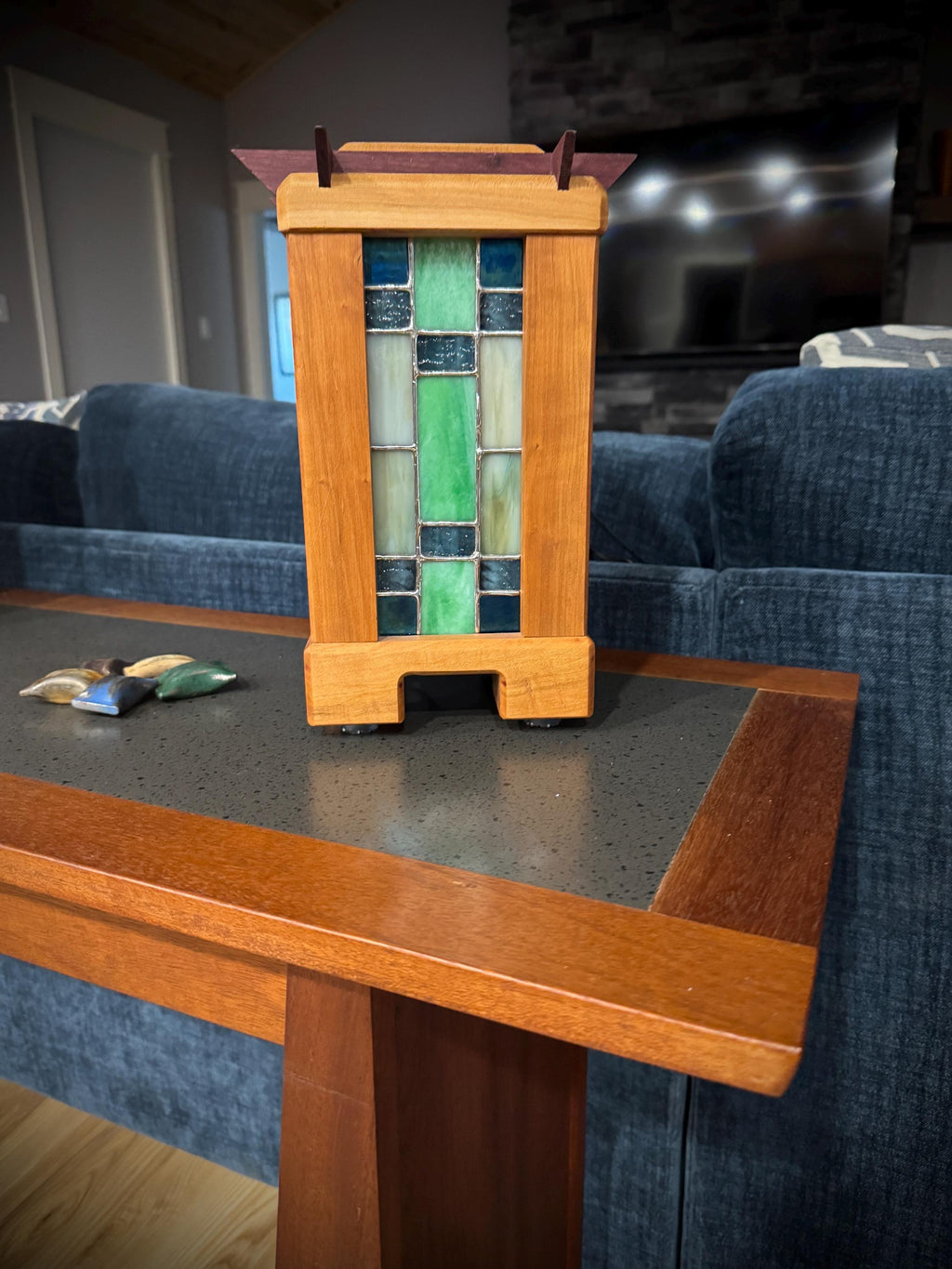 Zen Lumina – Handcrafted Japanese-Inspired Stained Glass Lamp