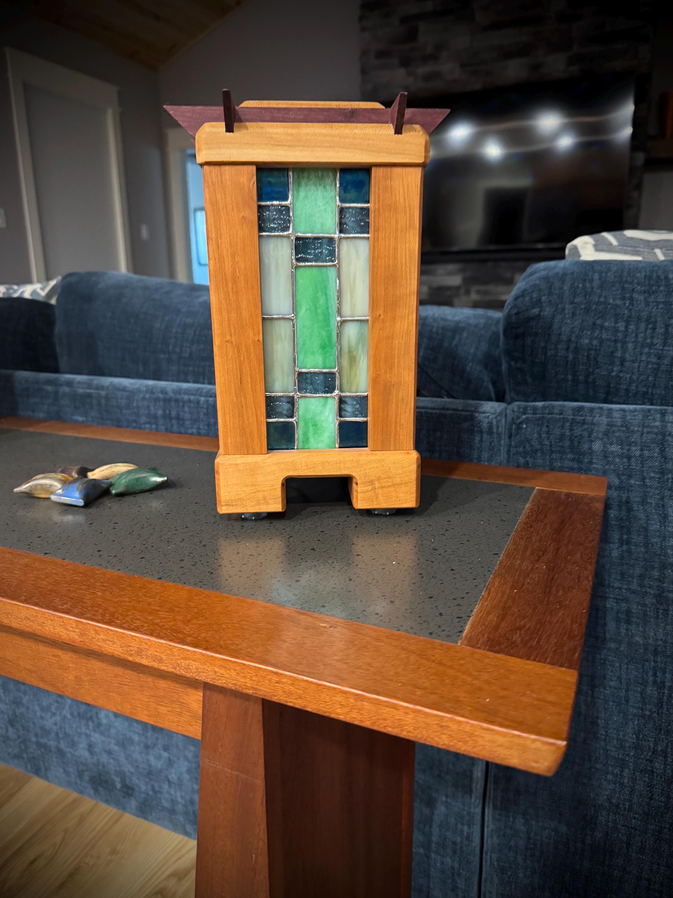 Zen Lumina – Handcrafted Japanese-Inspired Stained Glass Lamp