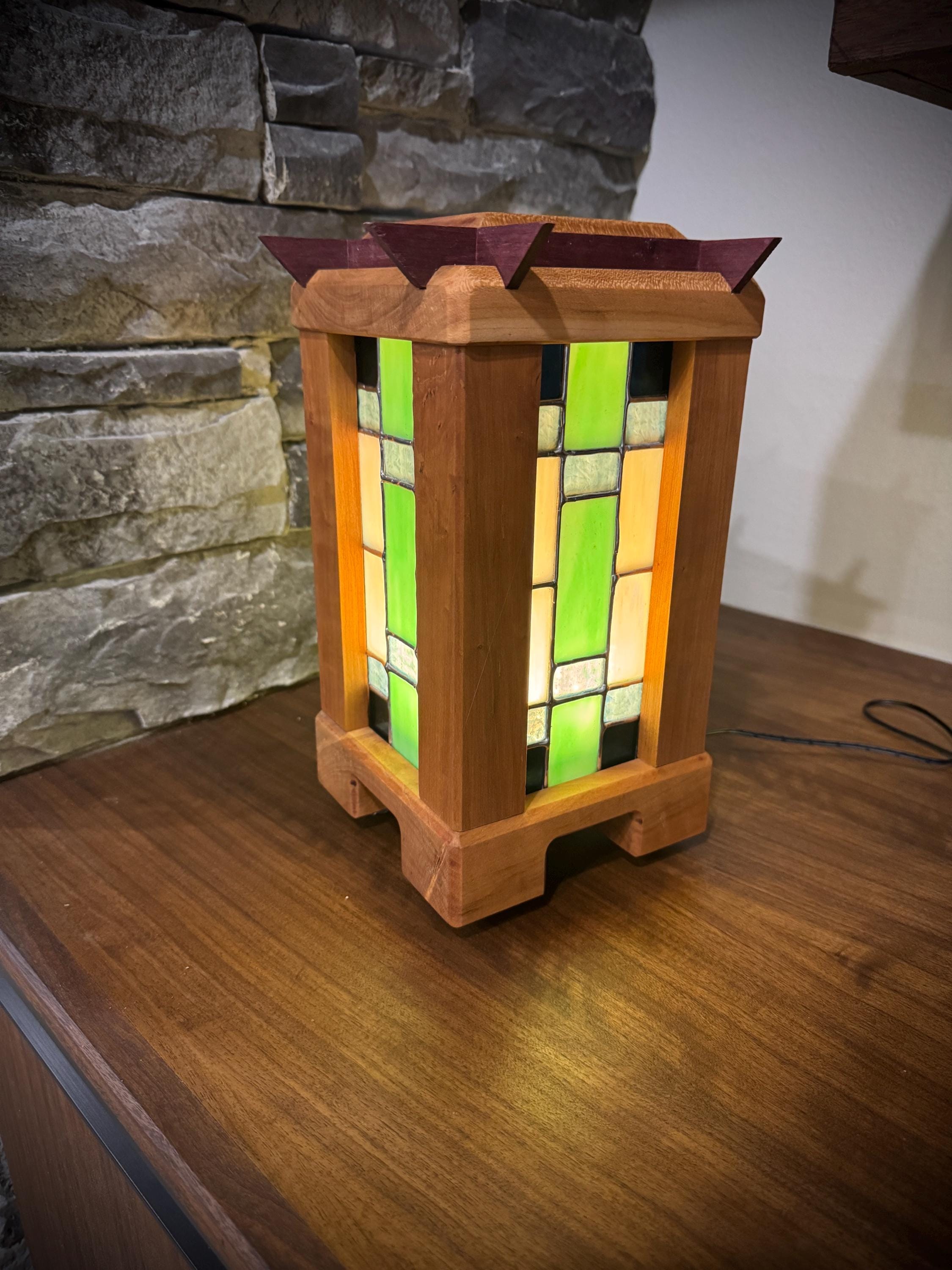 Zen Lumina – Handcrafted Japanese-Inspired Stained Glass Lamp