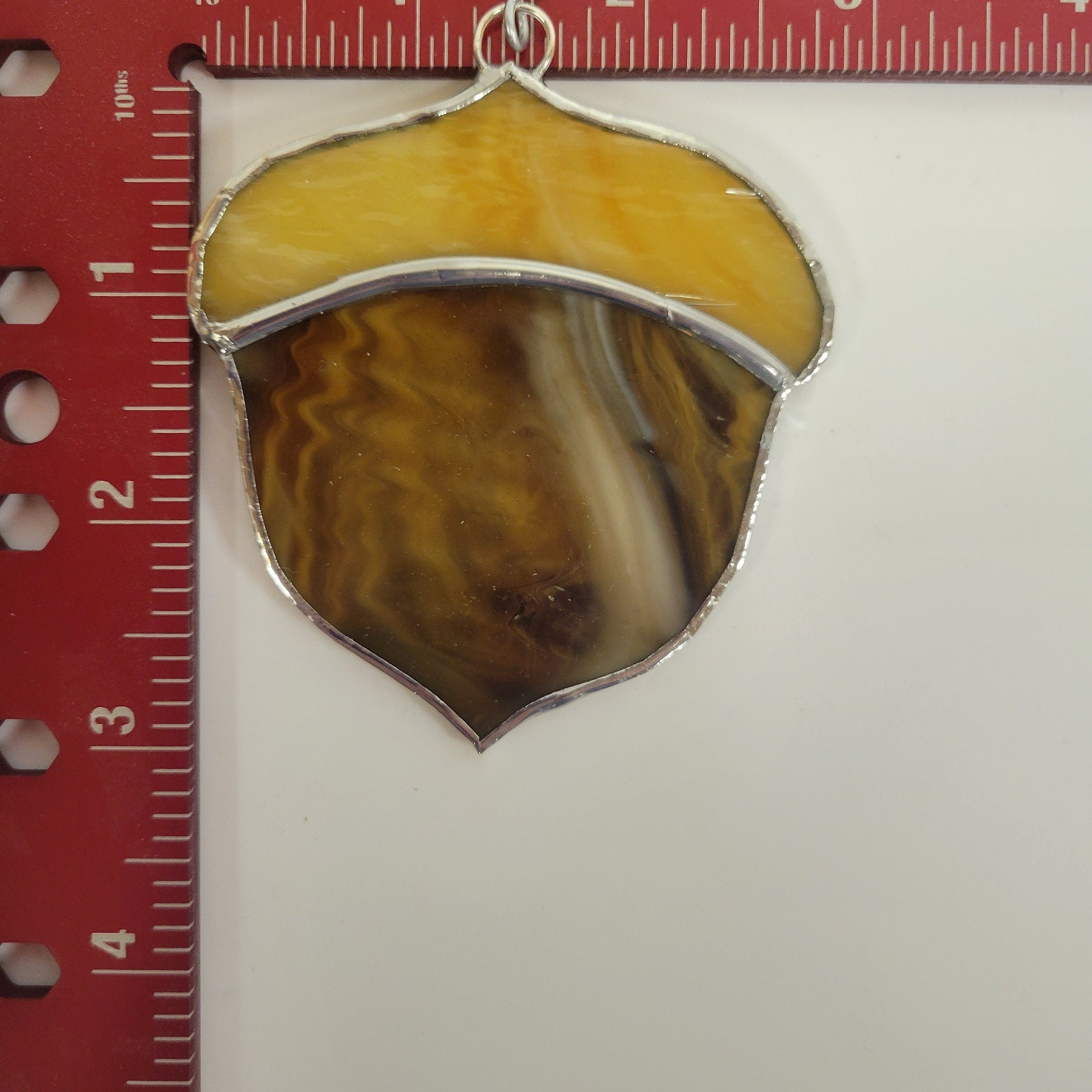 Stained Glass Acorn sun catcher - various colors