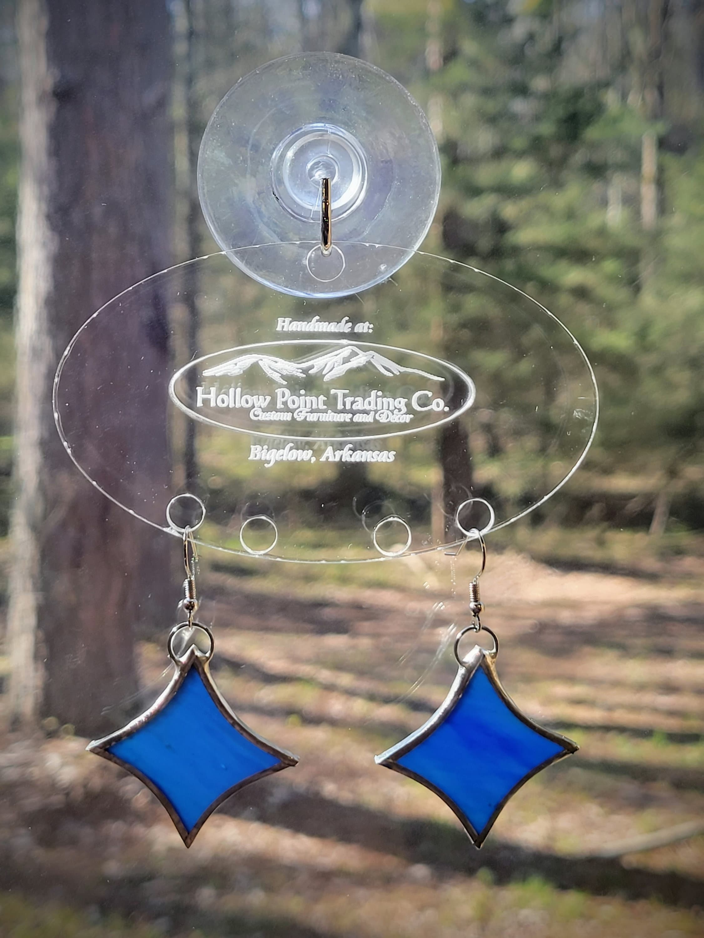 Handmade stain glass earrings - Star shape - various colors