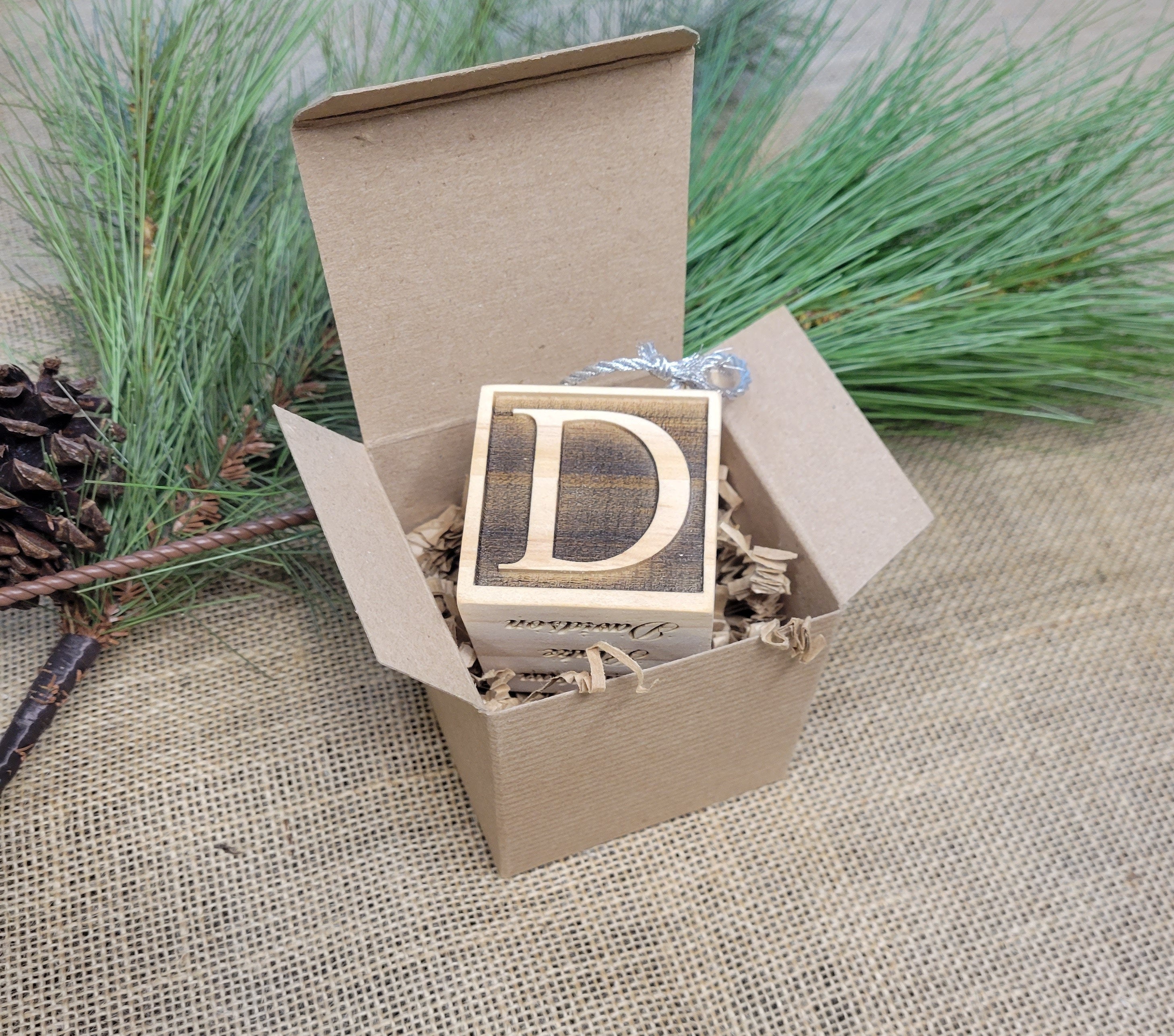 Cherish Baby's First Christmas with a Timeless Keepsake customizable wooden baby block