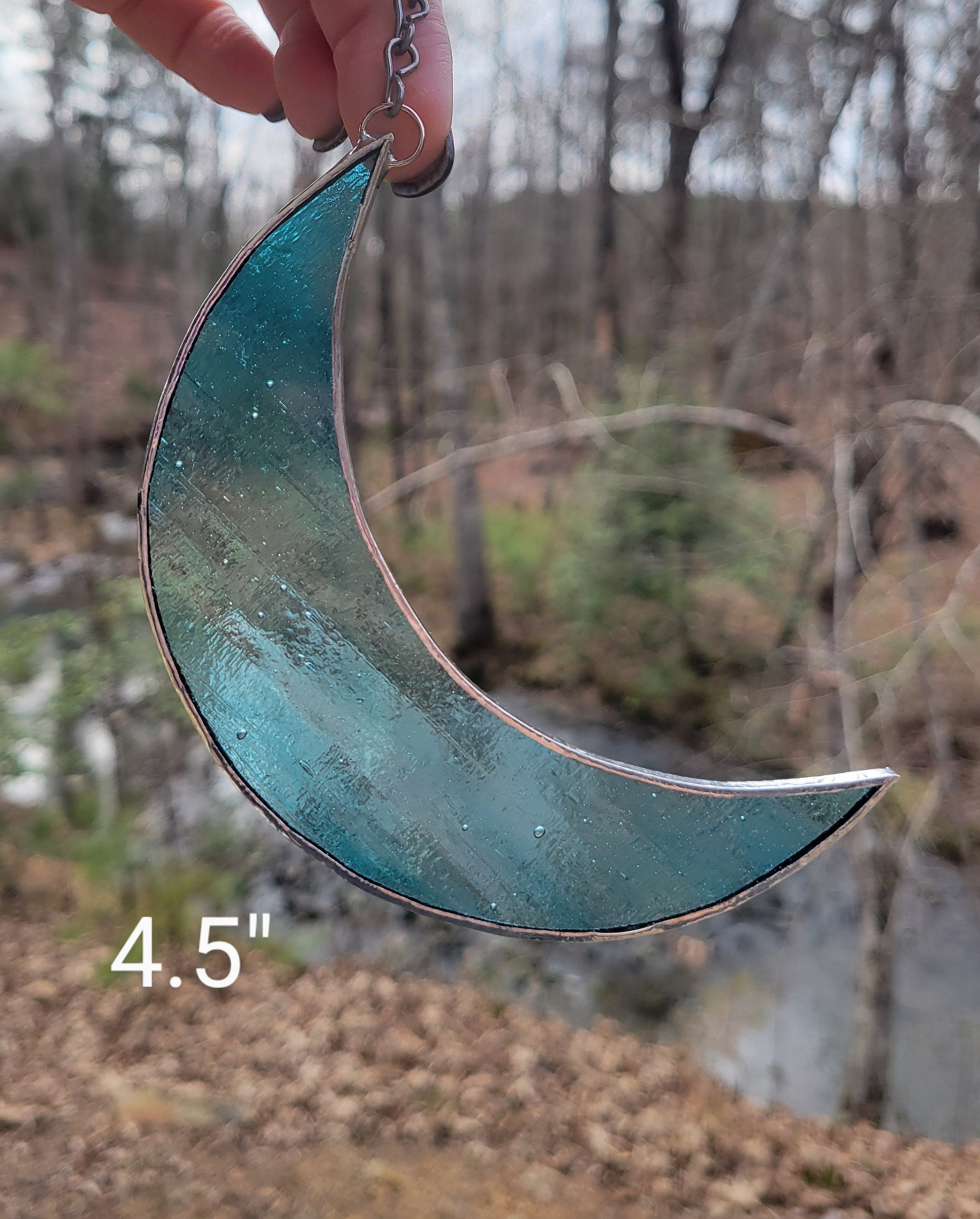 Stained Glass Crescent Moon