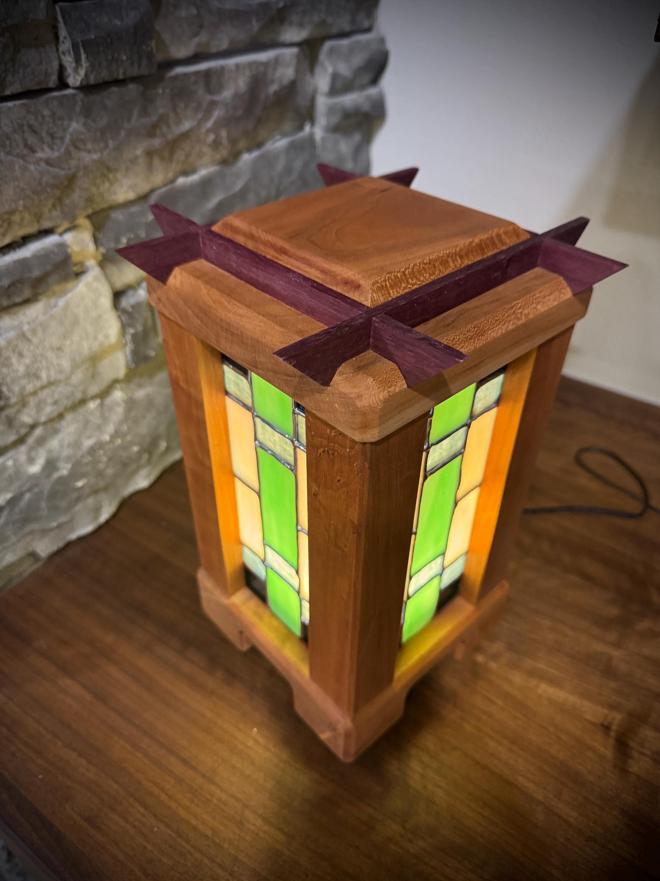 Zen Lumina – Handcrafted Japanese-Inspired Stained Glass Lamp