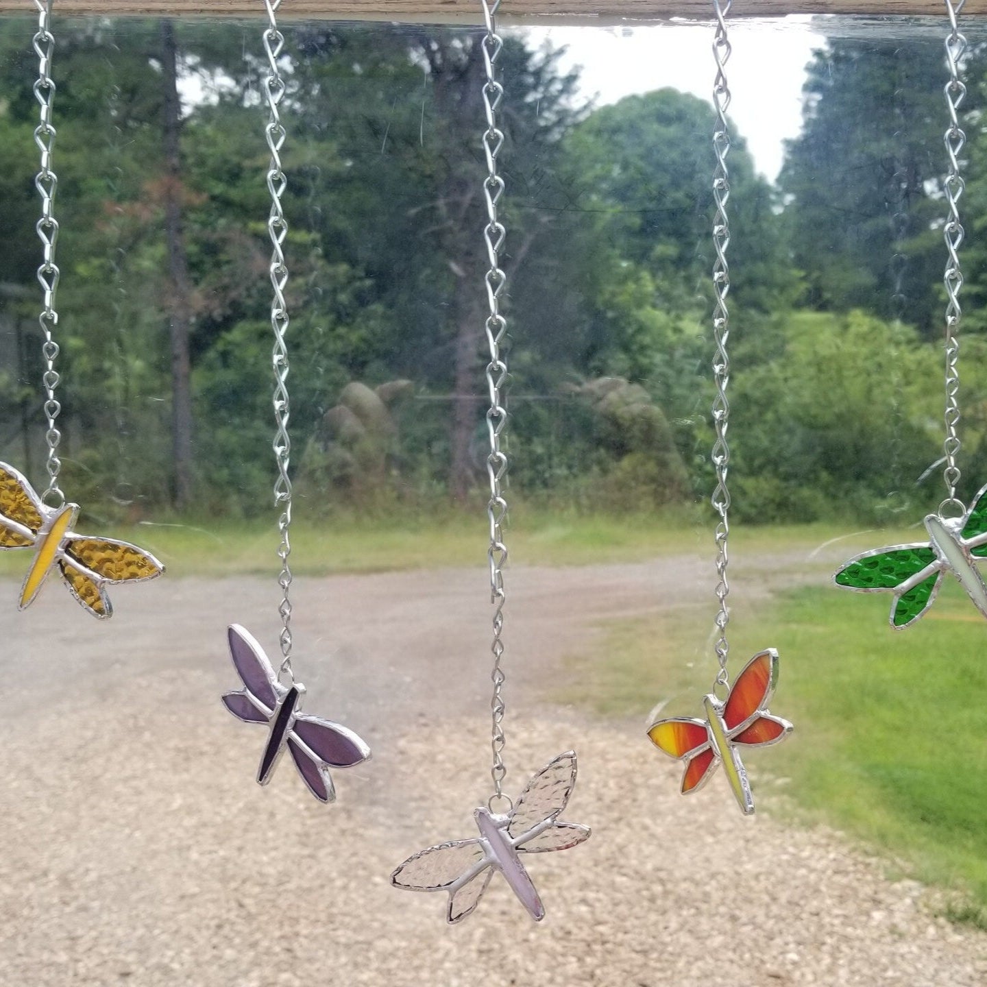 Whimsical Elegance in Miniature: Small Stained Glass Dragonfly - Choose Your Favorite Color