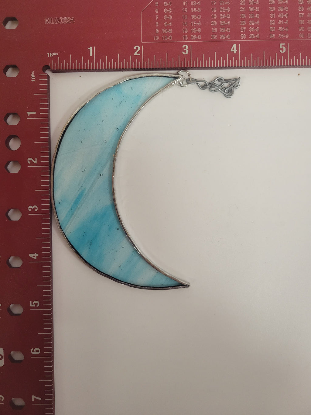 Stained Glass Crescent Moon