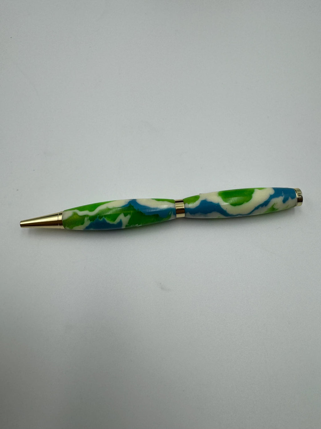 Hand-turned acrylic twist pen- "Earth"