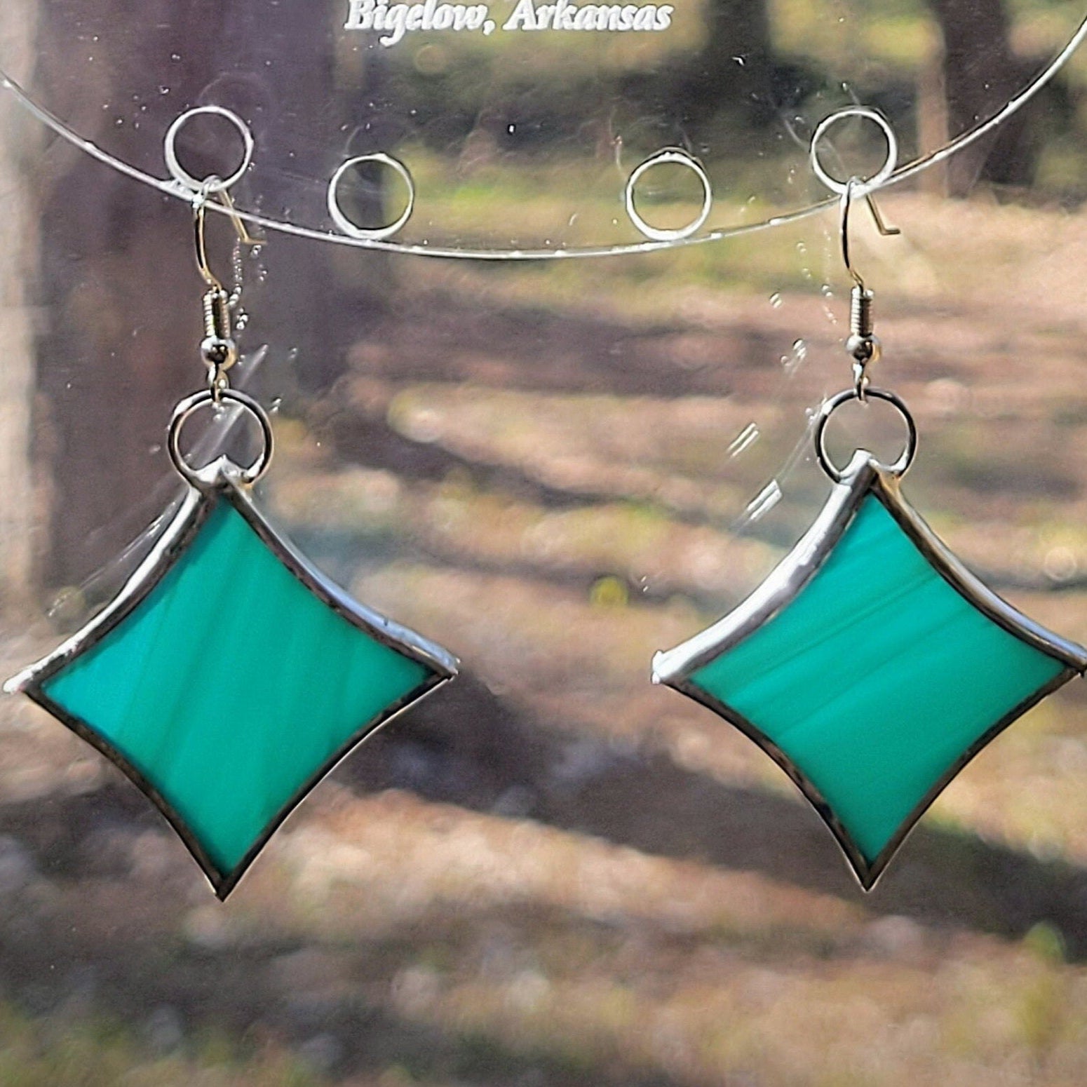 Handmade stain glass earrings - Star shape - various colors