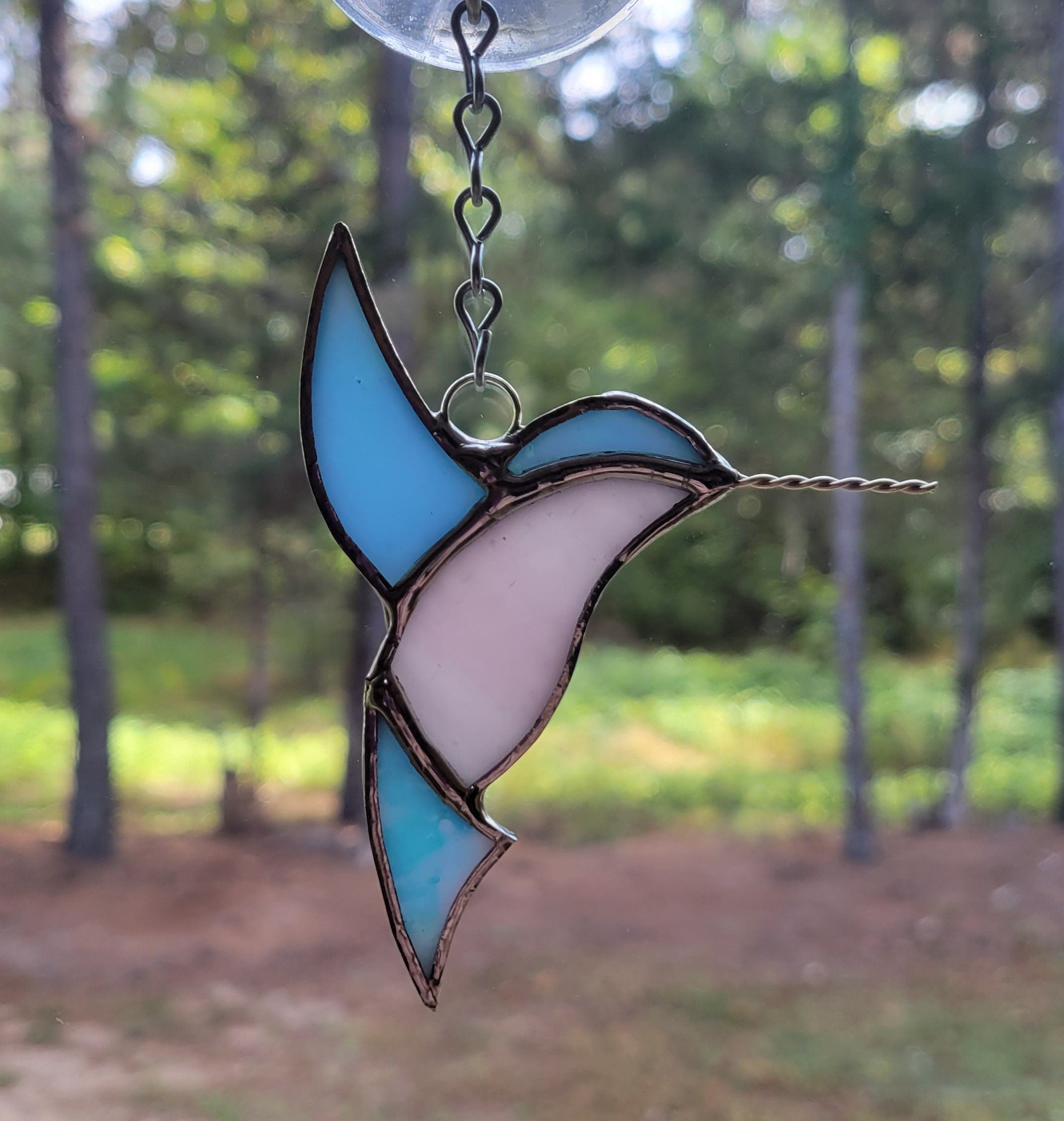 Small Stained Glass Hummingbird - Delicate Beauty in Vivid Hues