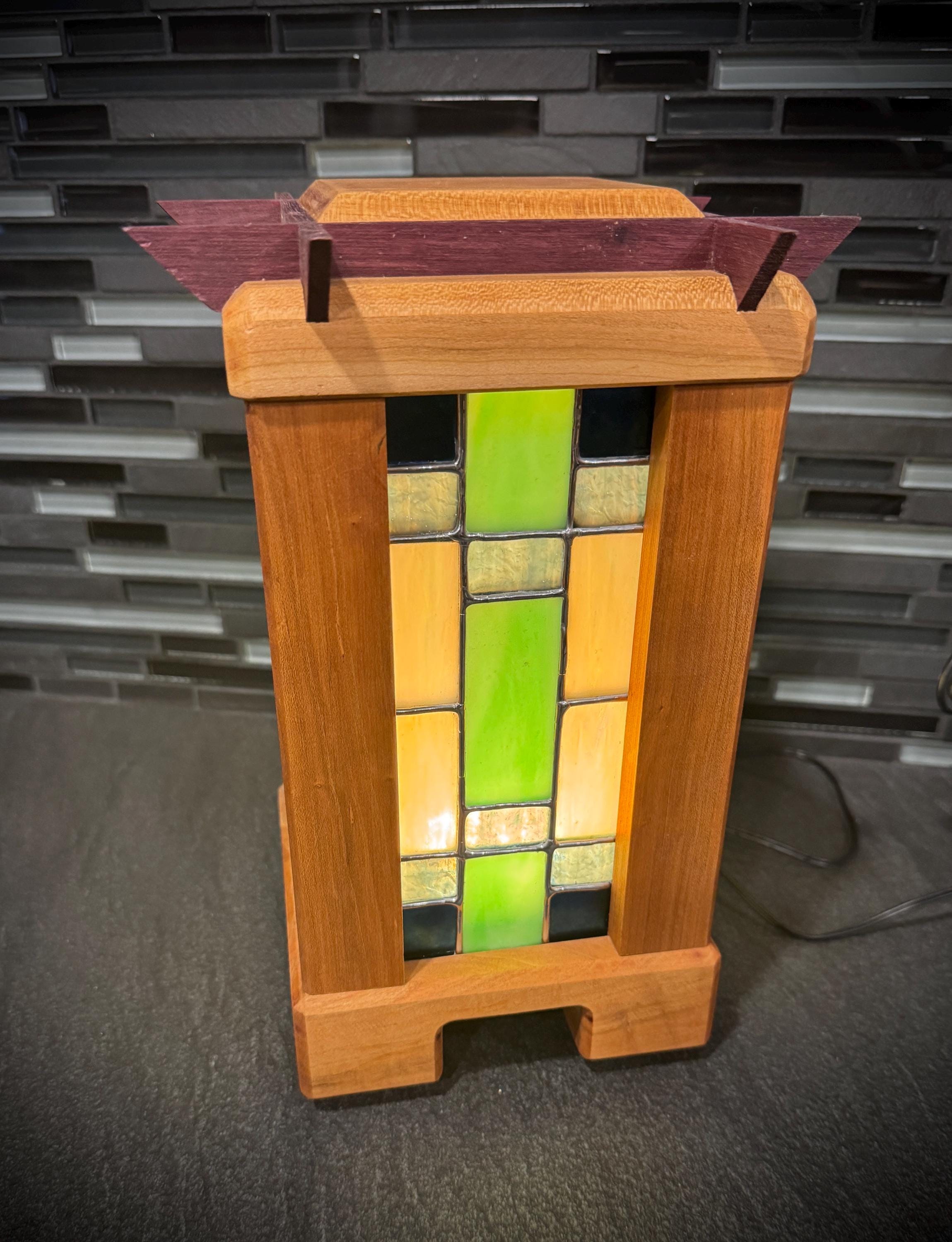 Zen Lumina – Handcrafted Japanese-Inspired Stained Glass Lamp