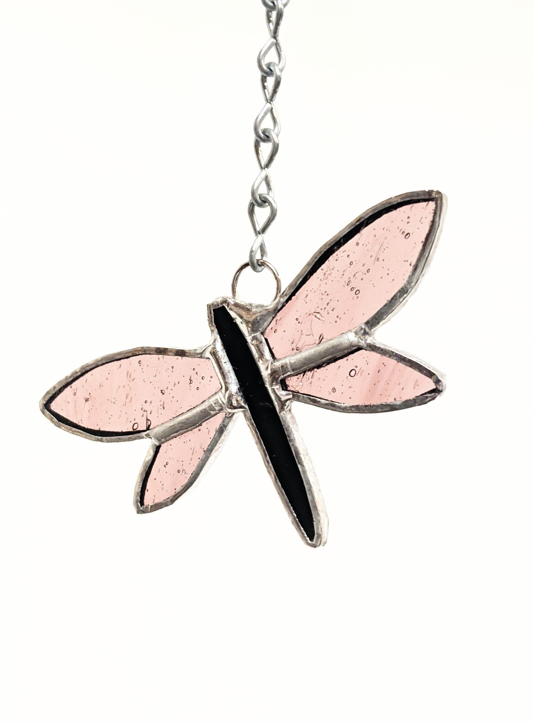 Whimsical Elegance in Miniature: Small Stained Glass Dragonfly - Choose Your Favorite Color