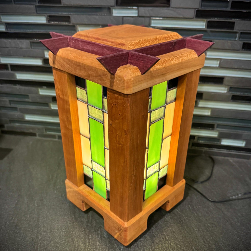 Zen Lumina – Handcrafted Japanese-Inspired Stained Glass Lamp