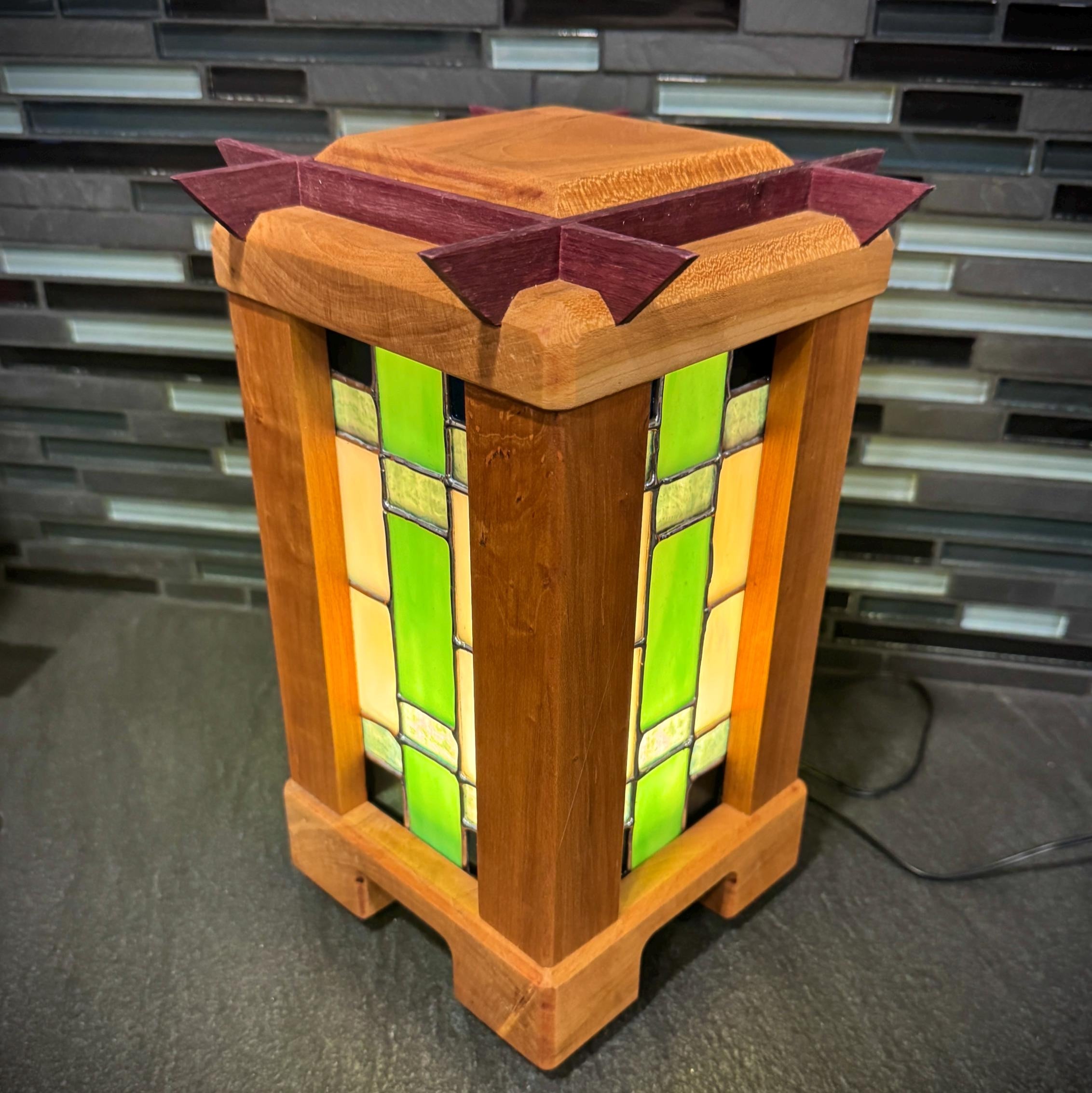 Zen Lumina – Handcrafted Japanese-Inspired Stained Glass Lamp