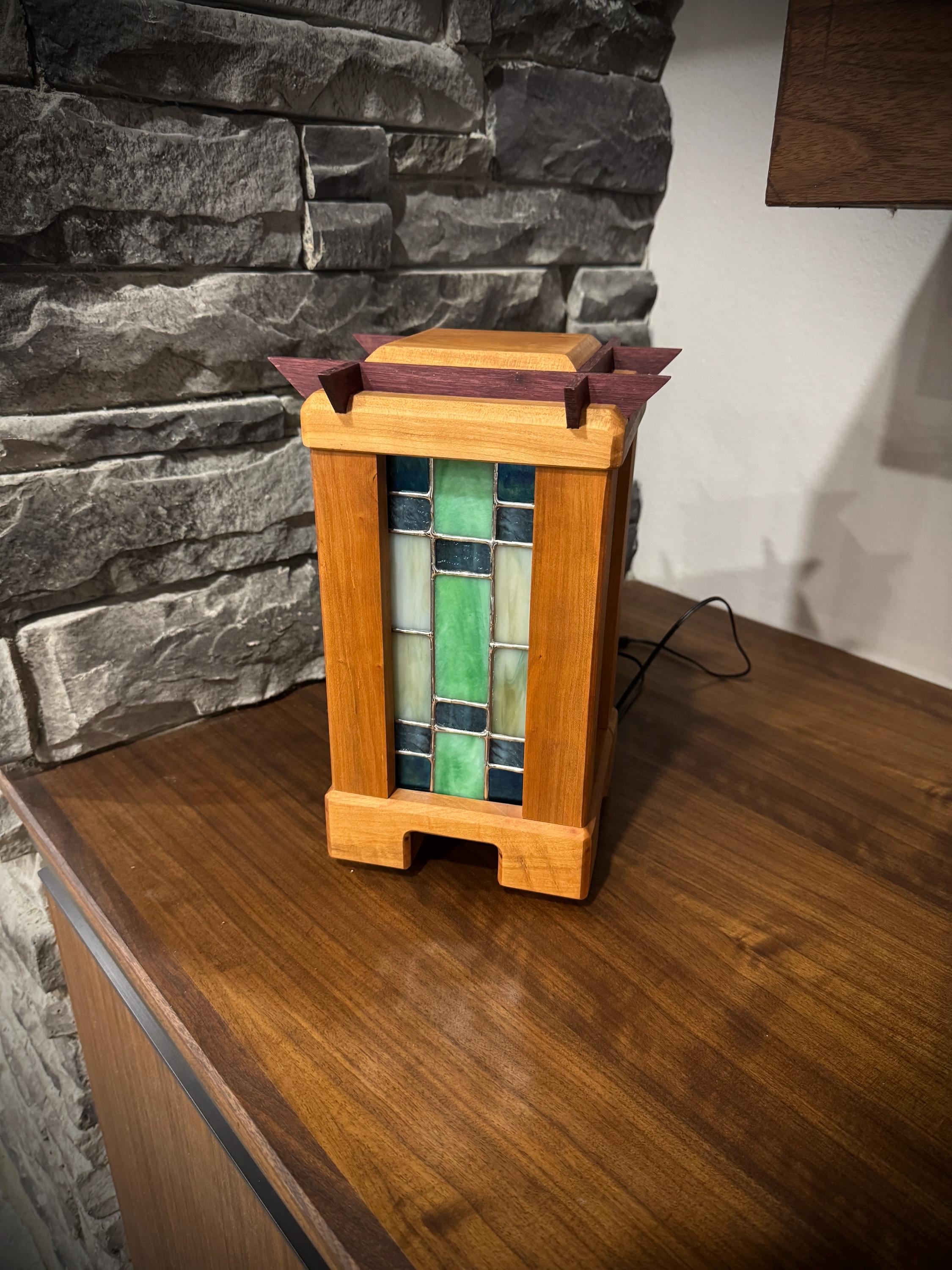 Zen Lumina – Handcrafted Japanese-Inspired Stained Glass Lamp